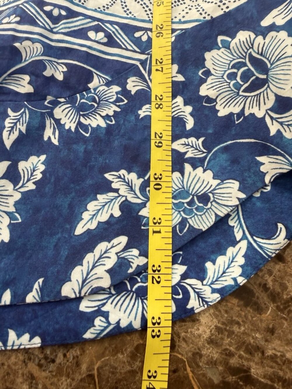 ANTHROPOLOGIE Women’s Size XS Long Sleeve Button Front Dress Blue White Cotton - Picture 7 of 11